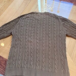 Roundtree & Yorke Men's Cable Knit Sweater - Tan